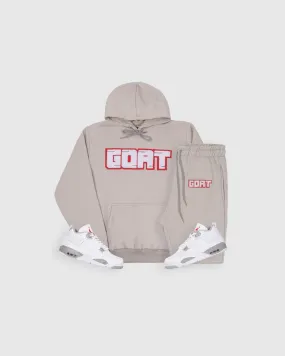 Classic White Oreo Grey Chenille Sweatsuit from GOAT