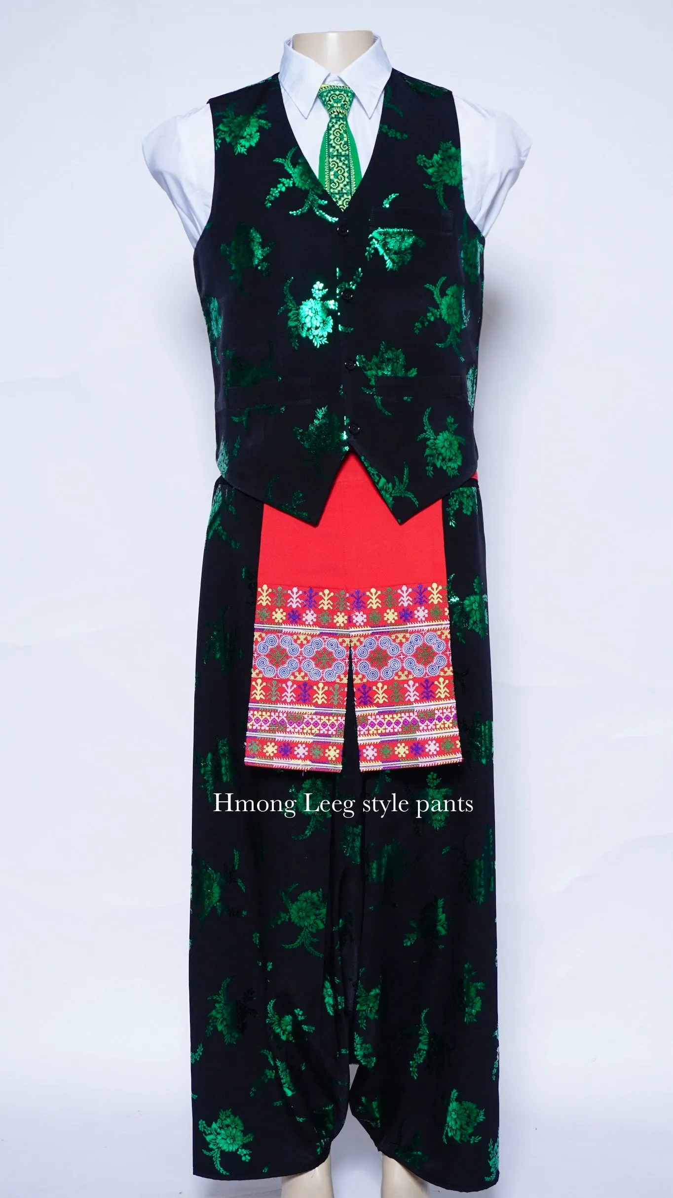 Green Traditional Floral