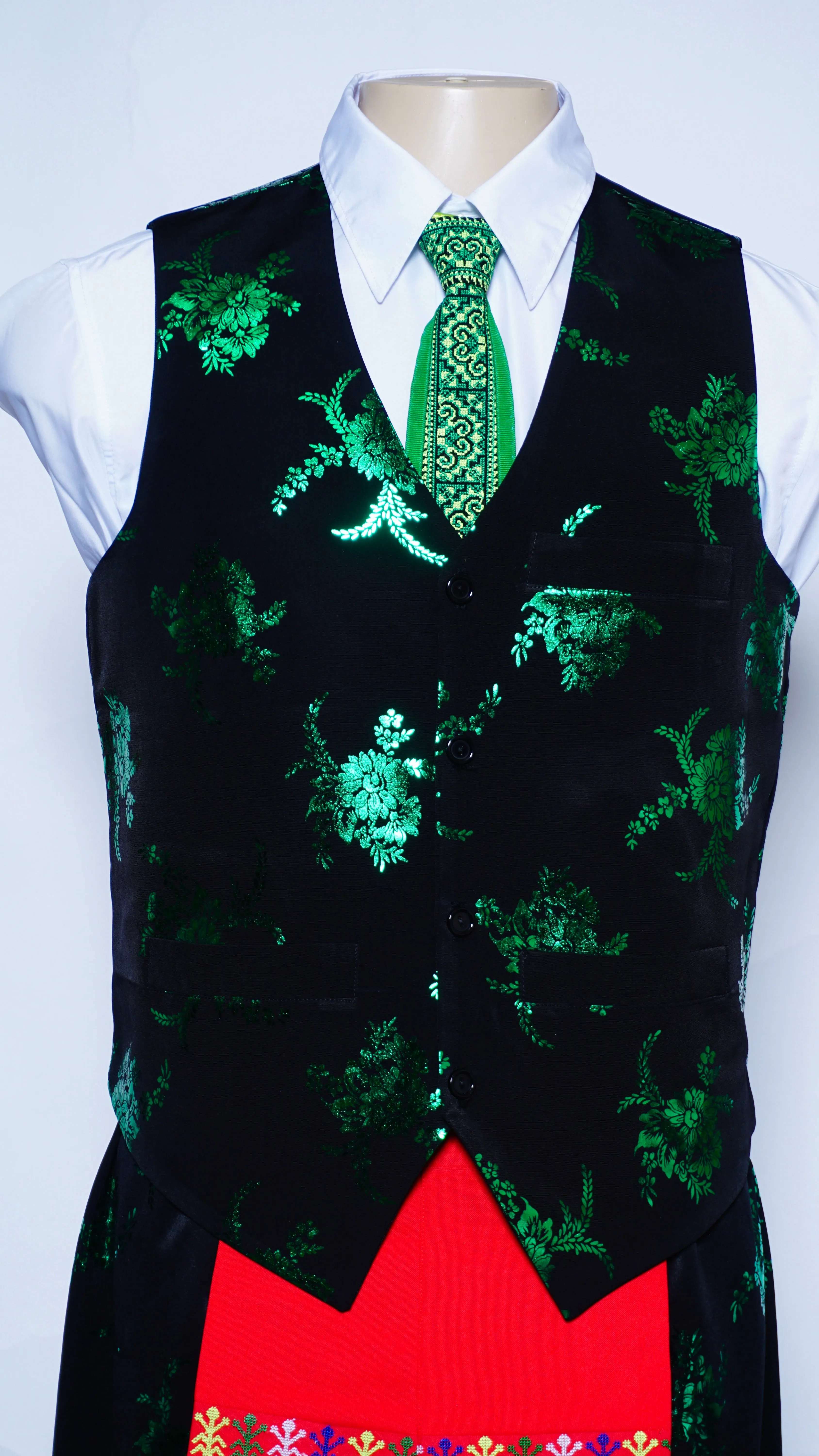 Green Traditional Floral