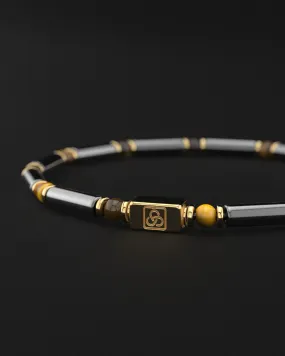 Hematite   Tiger Eye Bracelet Pipe | Spacer