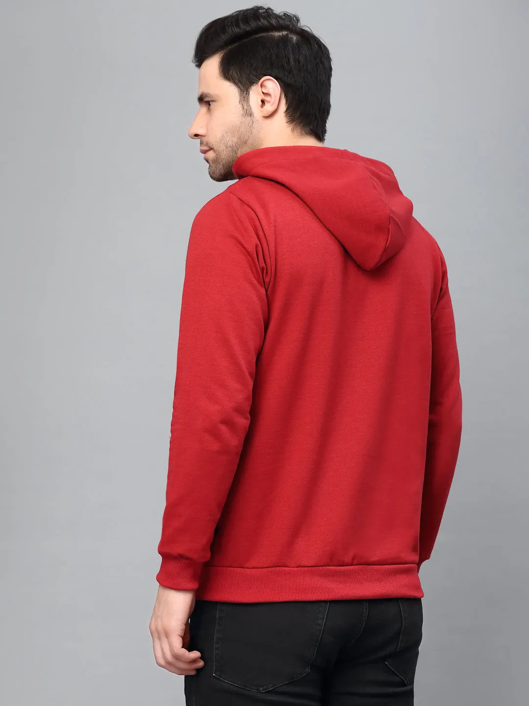 Hooded Printed Fleece Jacket