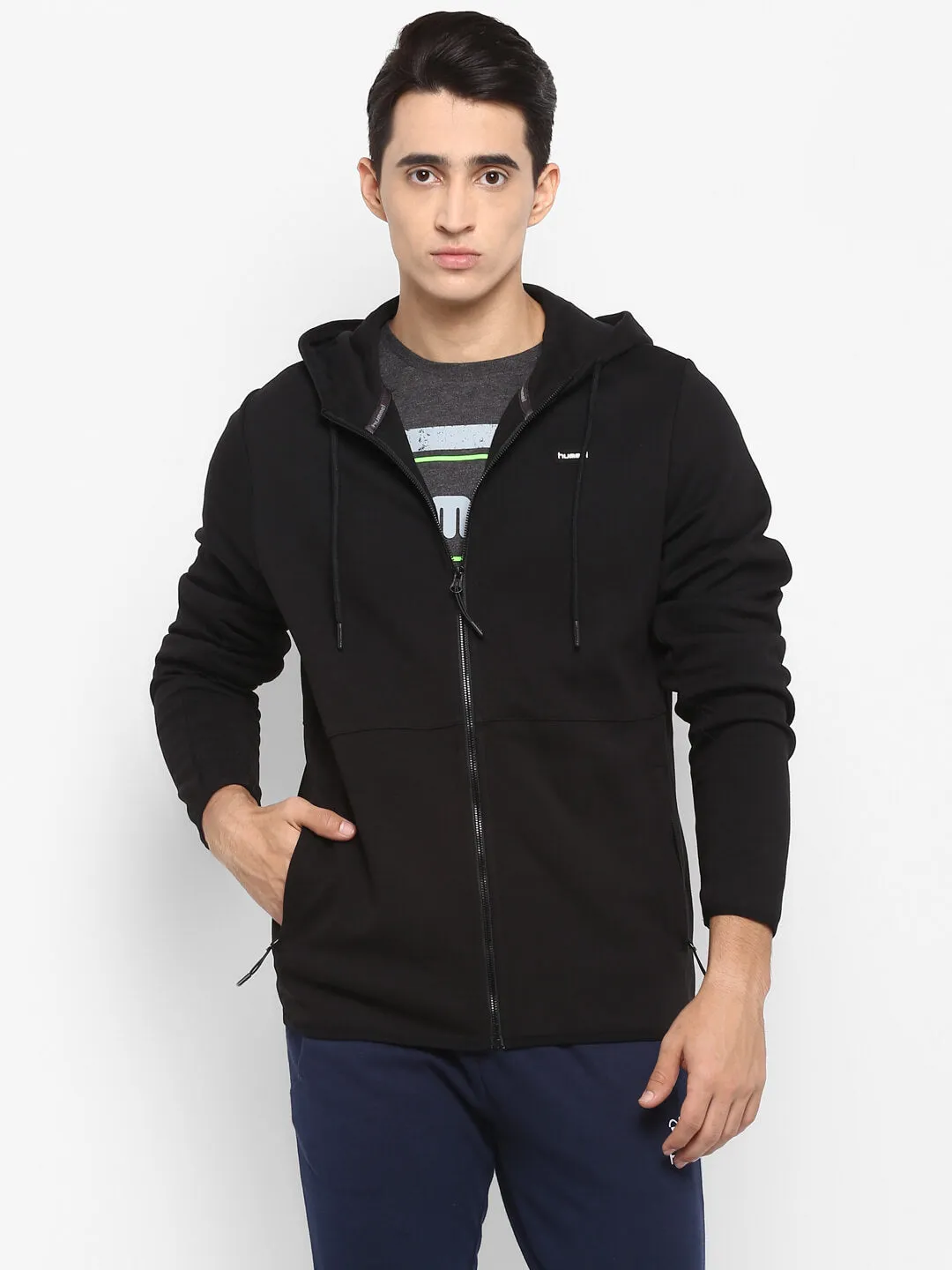 Itall Men Black Hoodie