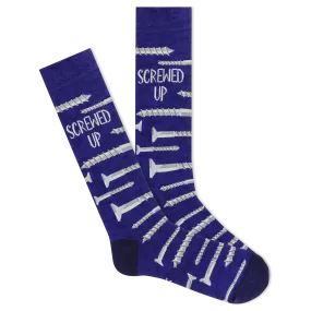 K.Bell Men's Screwed Up Crew Socks