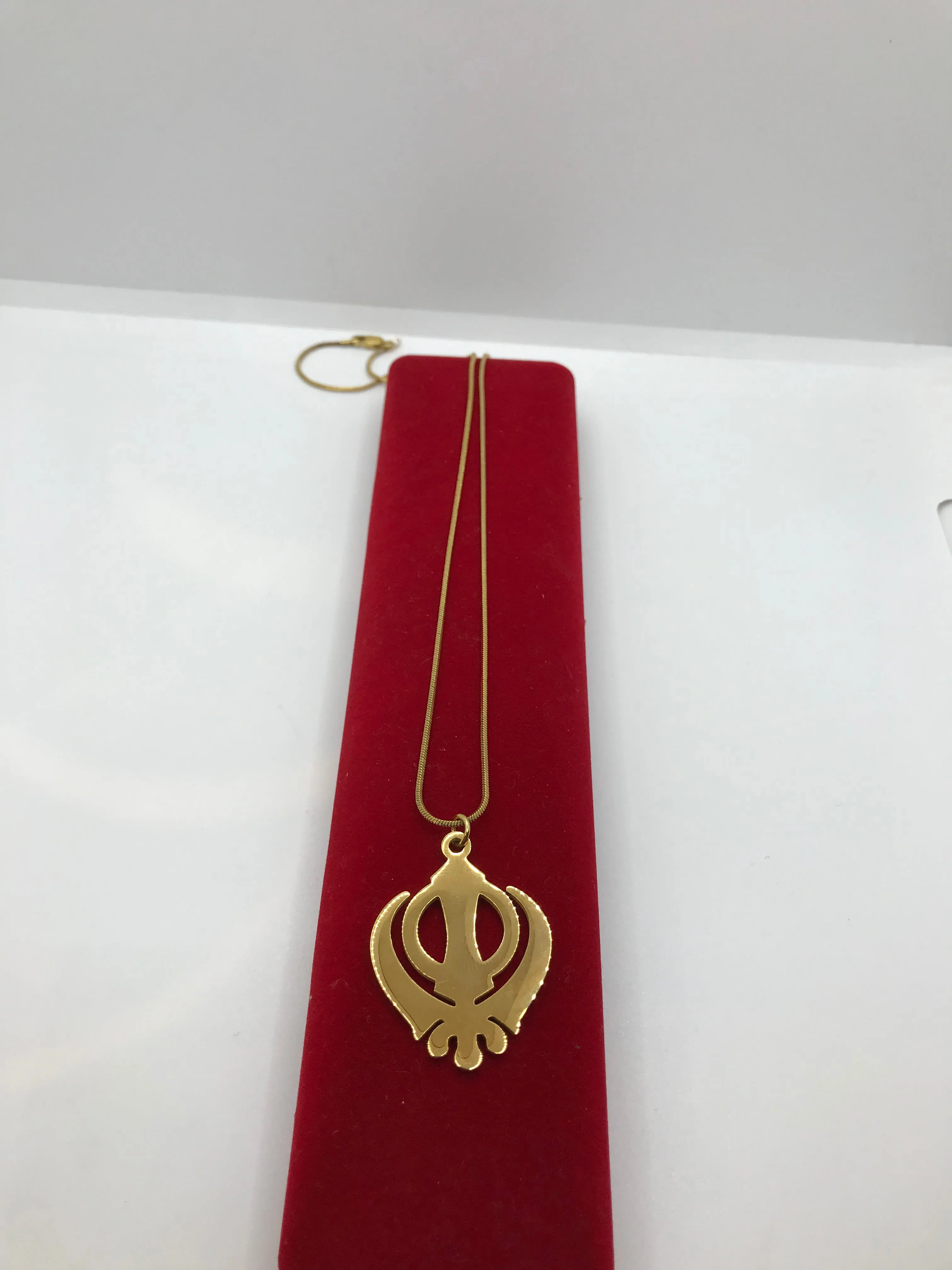 Khanda  Necklace; 18k Gold Plated