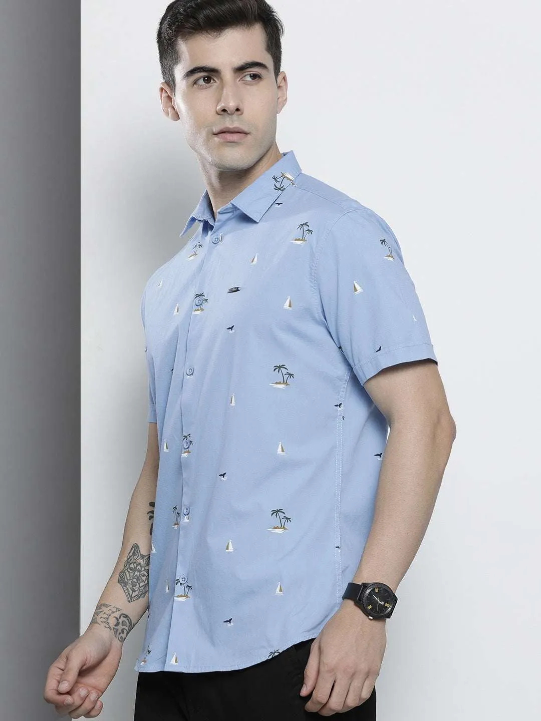 Men Abstract Printed Shirt