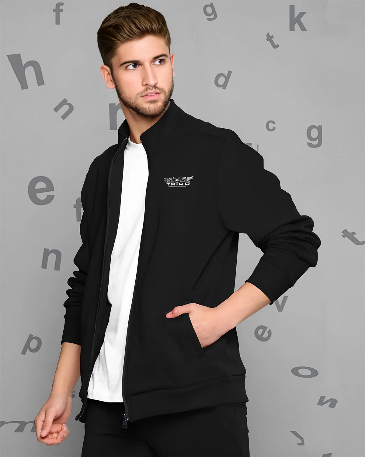 Men Black Casual Jacket