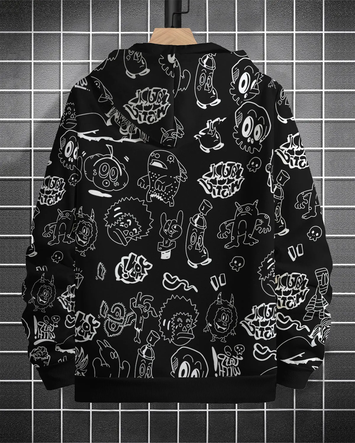 Men Black Printed Jacket