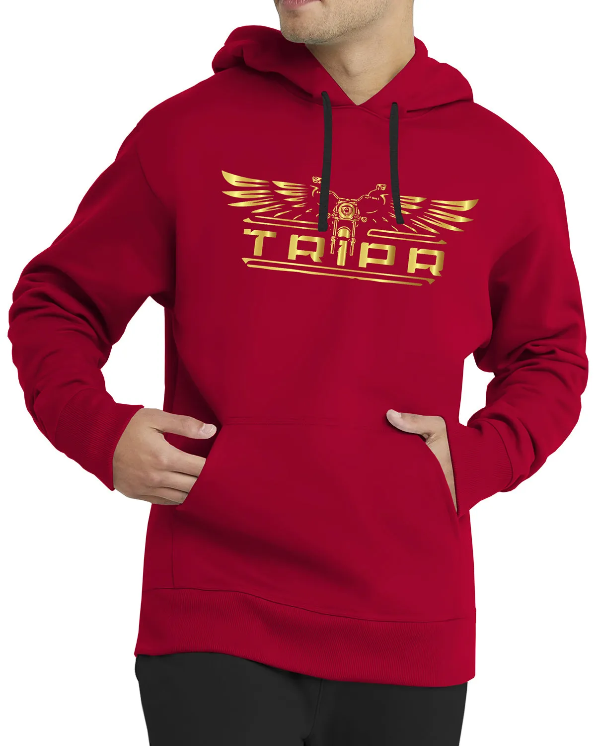 men Hooded red Sweatshirt