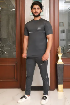 Men Summer Tracksuit Charcoal