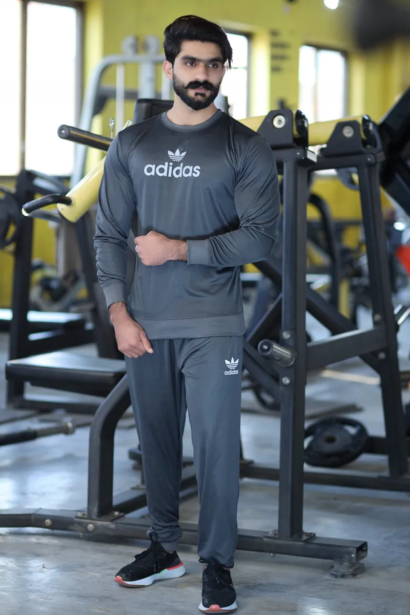 Men Summer Tracksuit Charcoal