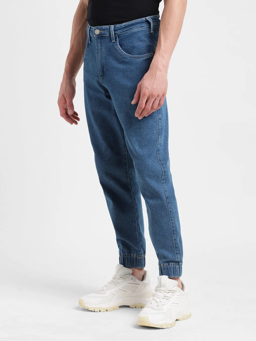 Men's Blue Regular Fit Joggers