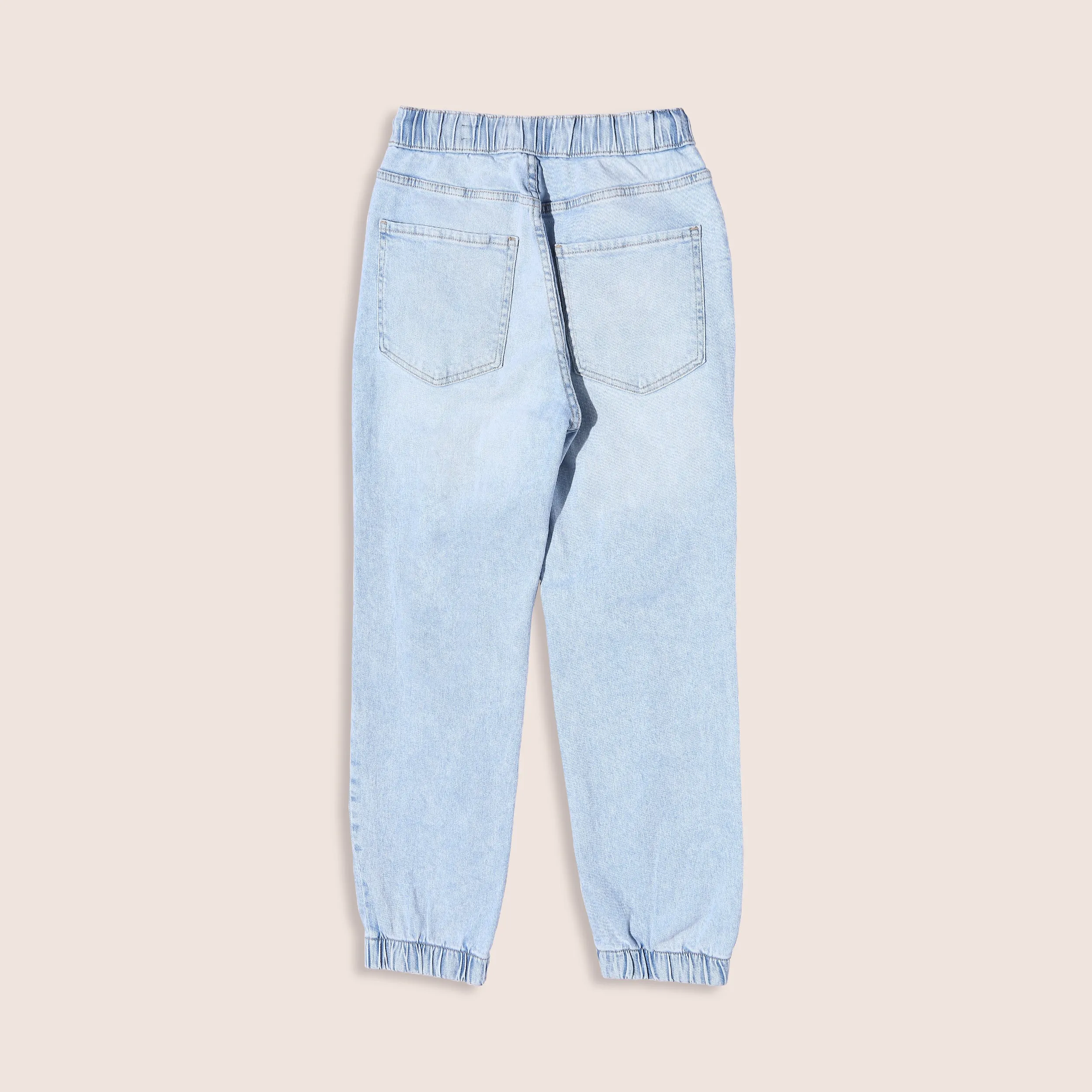 Men's Light Blue Denim Joggers