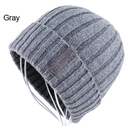 Men's skullies winter knitted hat beanie hats