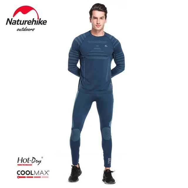 Naturehike Men Women Winter Quick Dry Anti-microbial Stretch Thermal Long Johns Polyester Thick Skiing Thermal Underwear Set