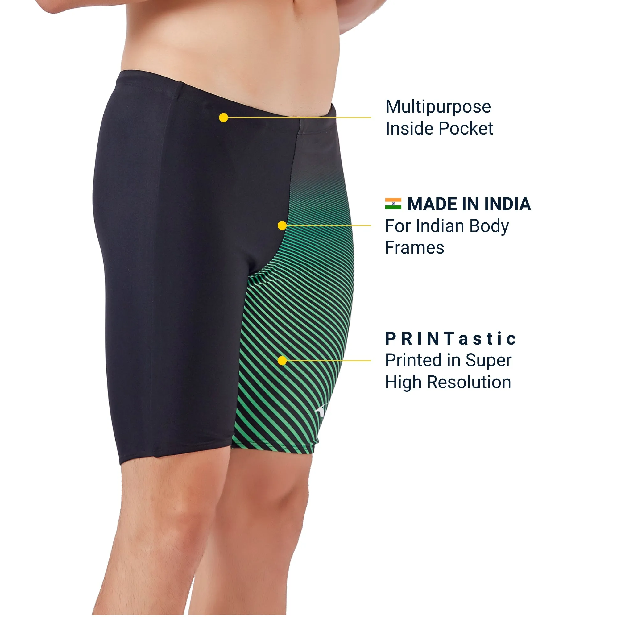 Power Lane Men's JAMMER  (Sun Protected and Chlorine Tested)