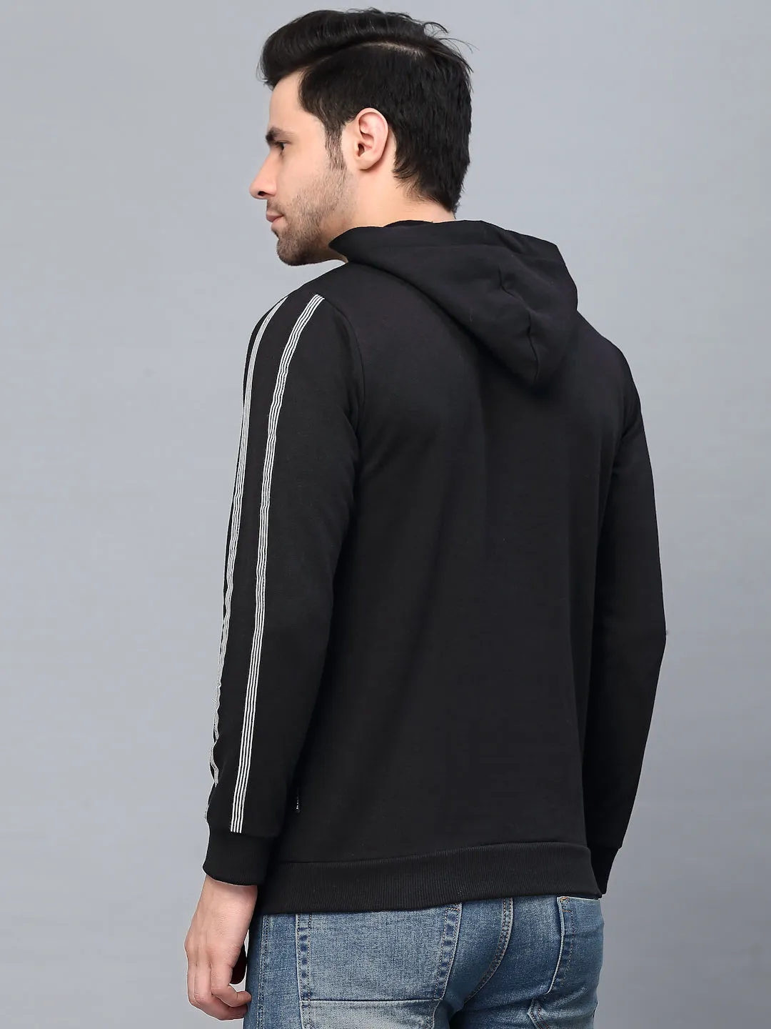 Printed Tape Hood Fleece sweatshirt