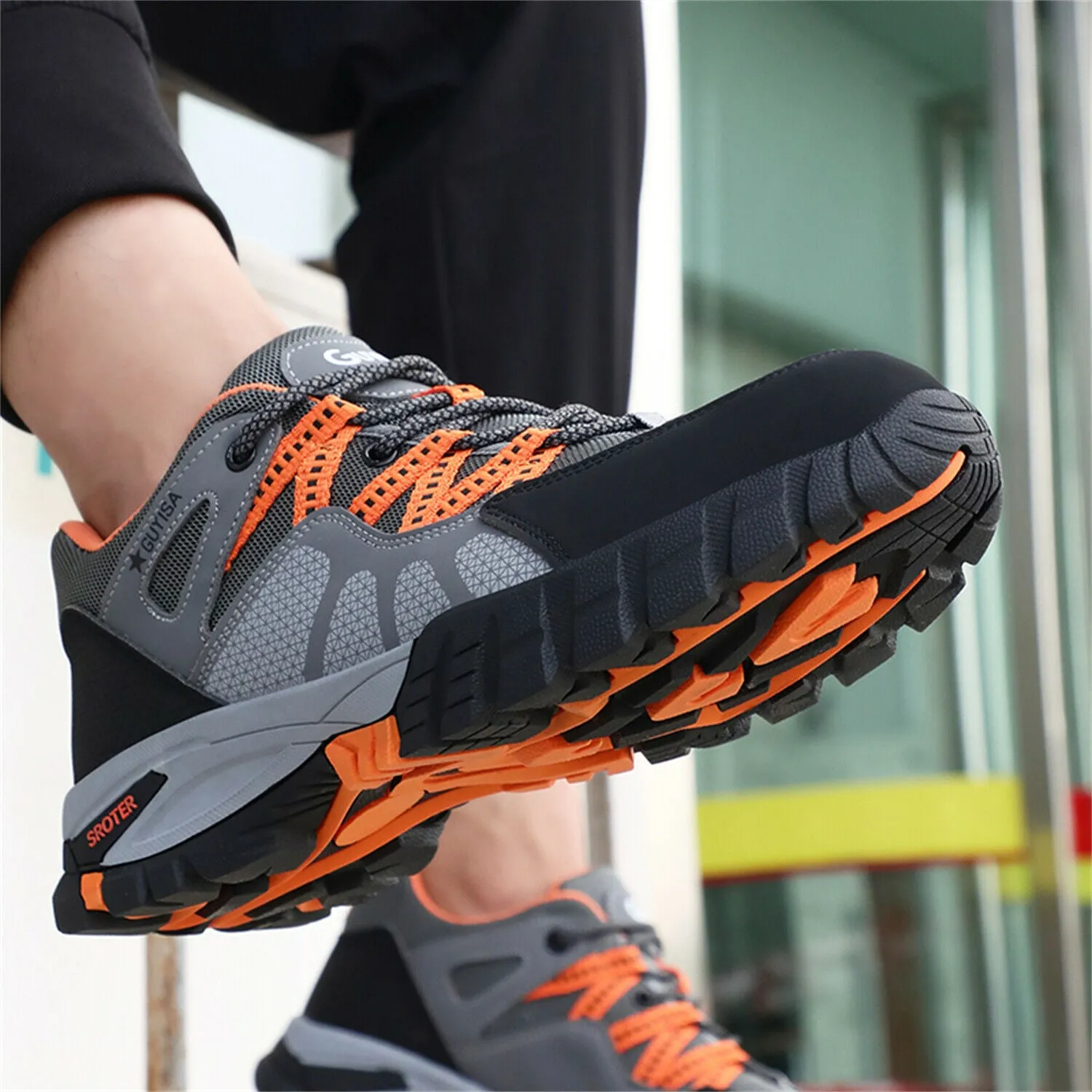 Safety Steel Toe Work Shoe for Men Lightweight Sneaker Slip Indestructible Shoes