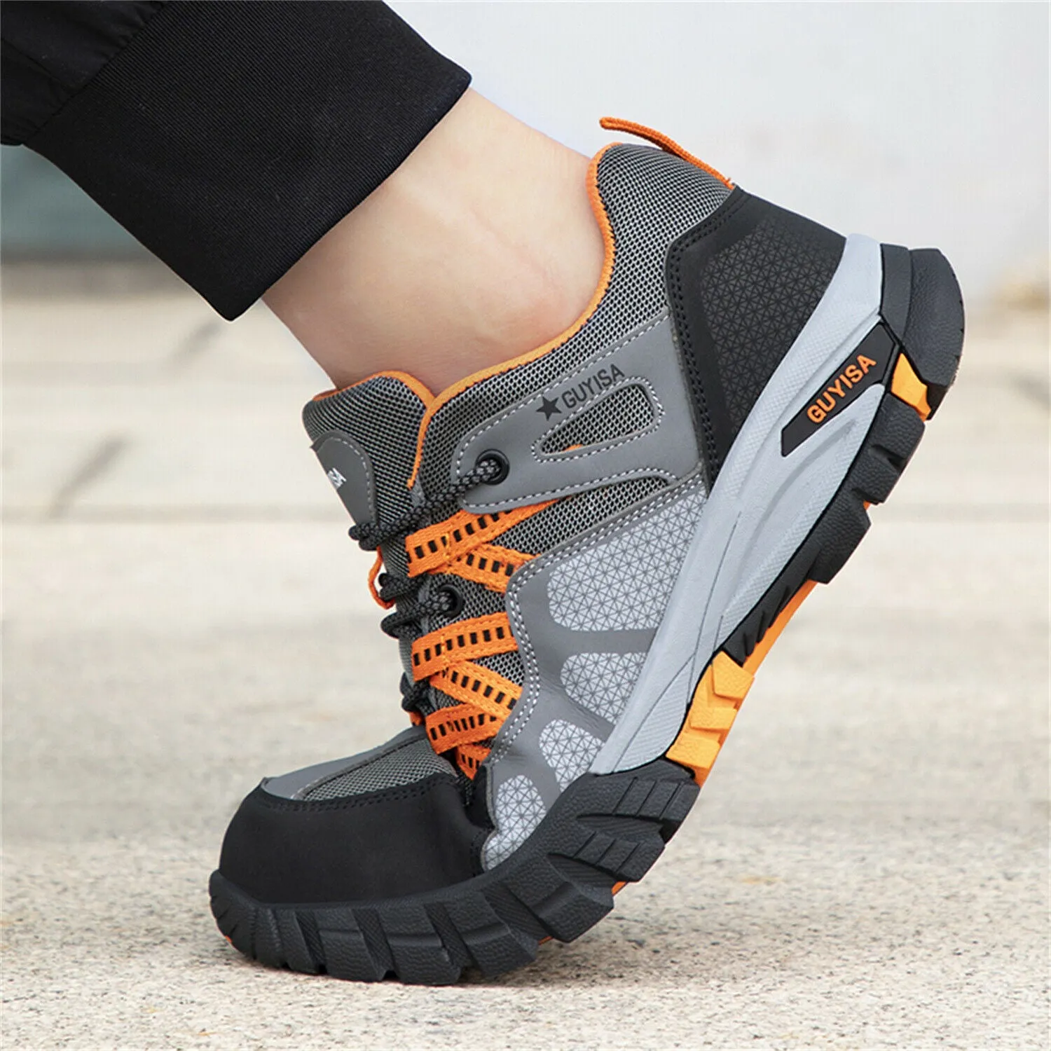 Safety Steel Toe Work Shoe for Men Lightweight Sneaker Slip Indestructible Shoes