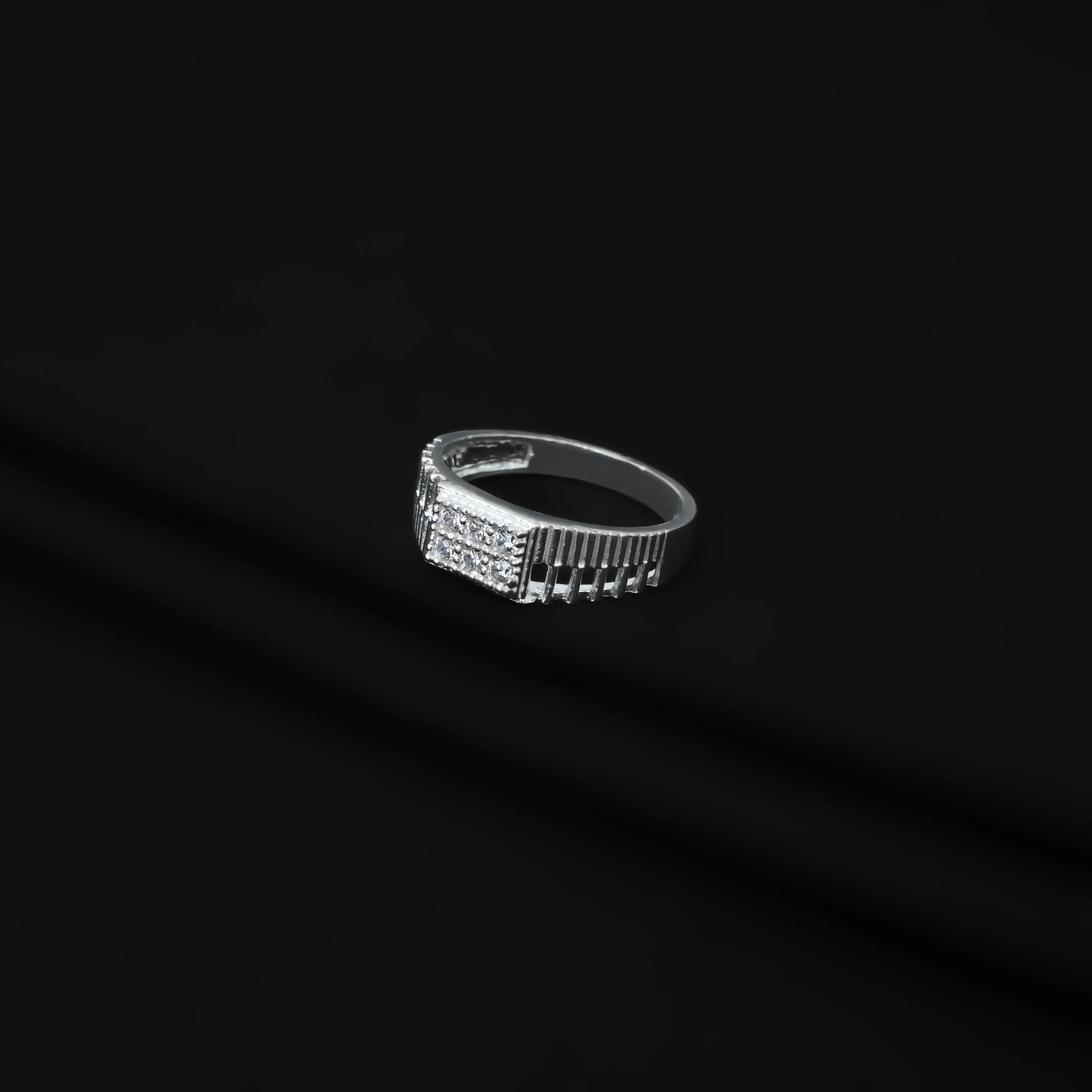 Silver Classic "Seductive Sensation" CZ Ring for Men