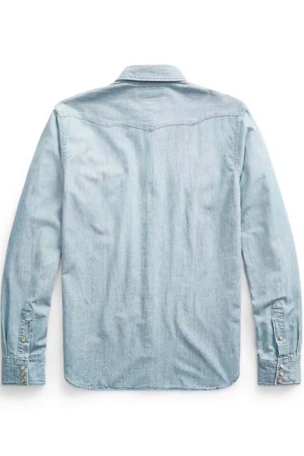 Slim Fit Chambray Western Shirt