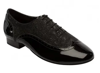 Supadance Mens Patent Black/Stingray Ballroom Shoes