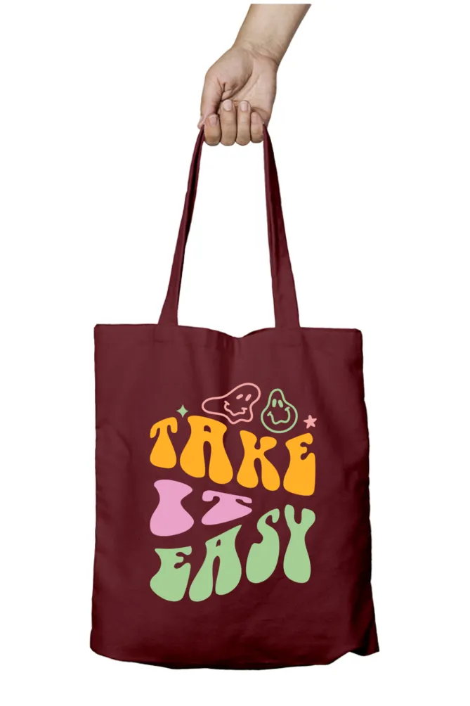 Take It Easy Tote Bag with Zipper