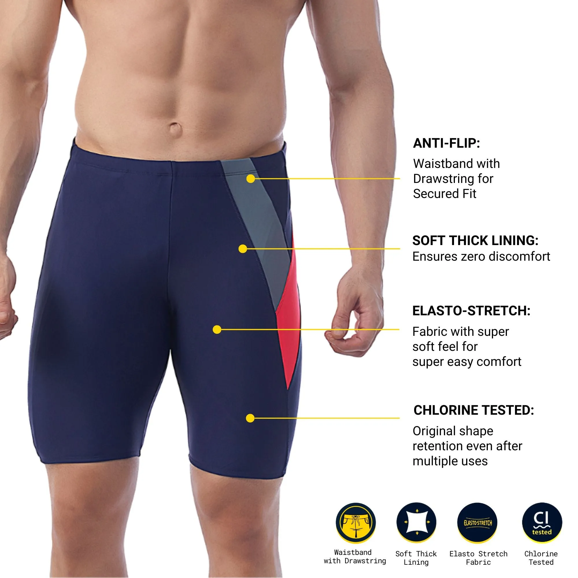 Victory Men's JAMMER  (Sun Protected and Chlorine Tested)