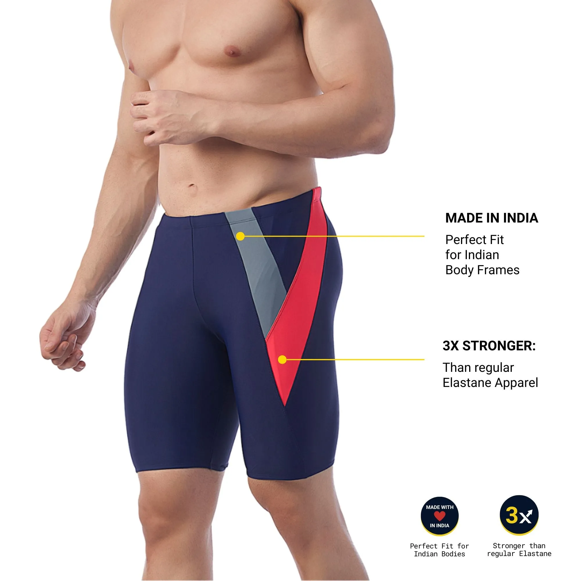 Victory Men's JAMMER  (Sun Protected and Chlorine Tested)