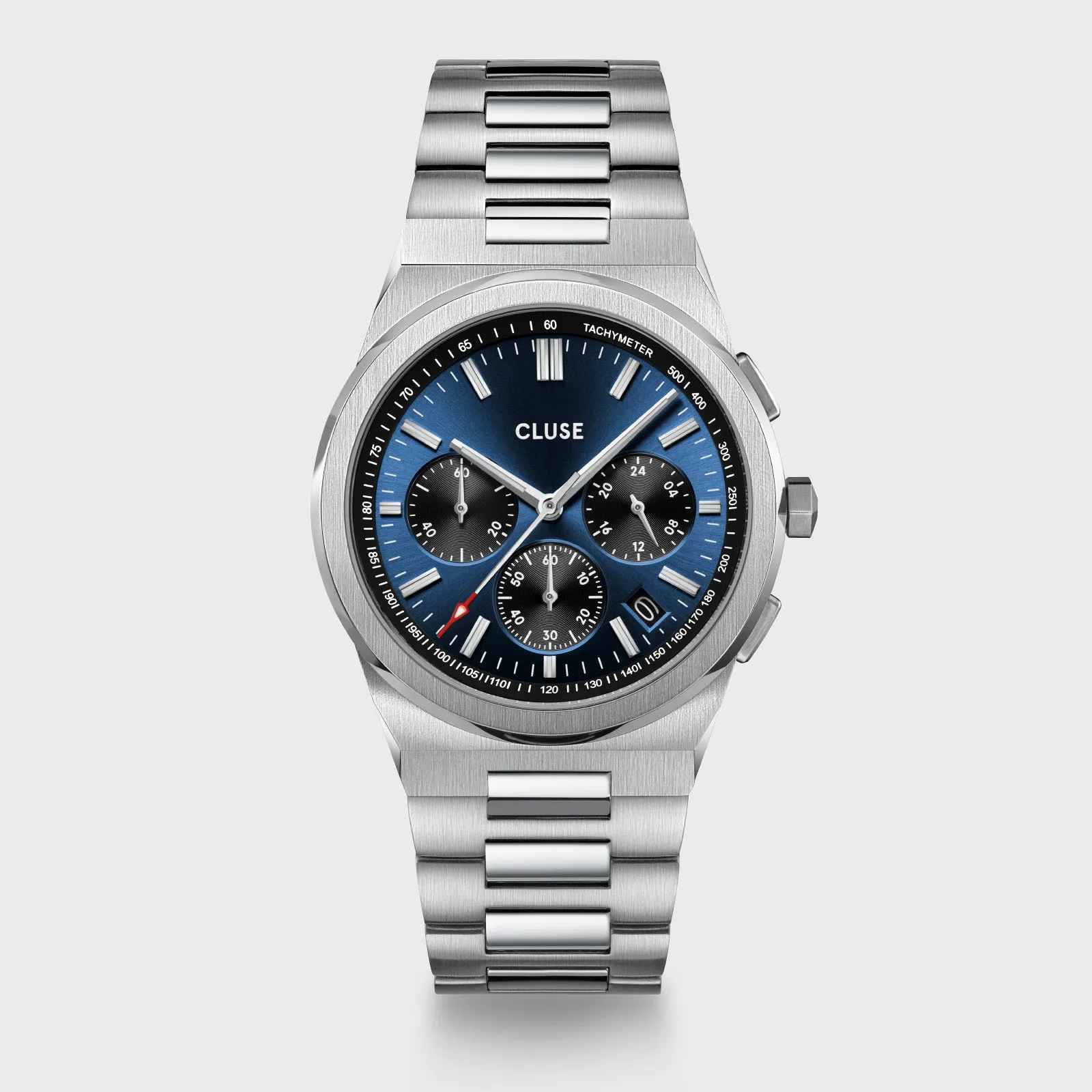 Vigoureux Chrono Steel Dark Blue, Silver Colour