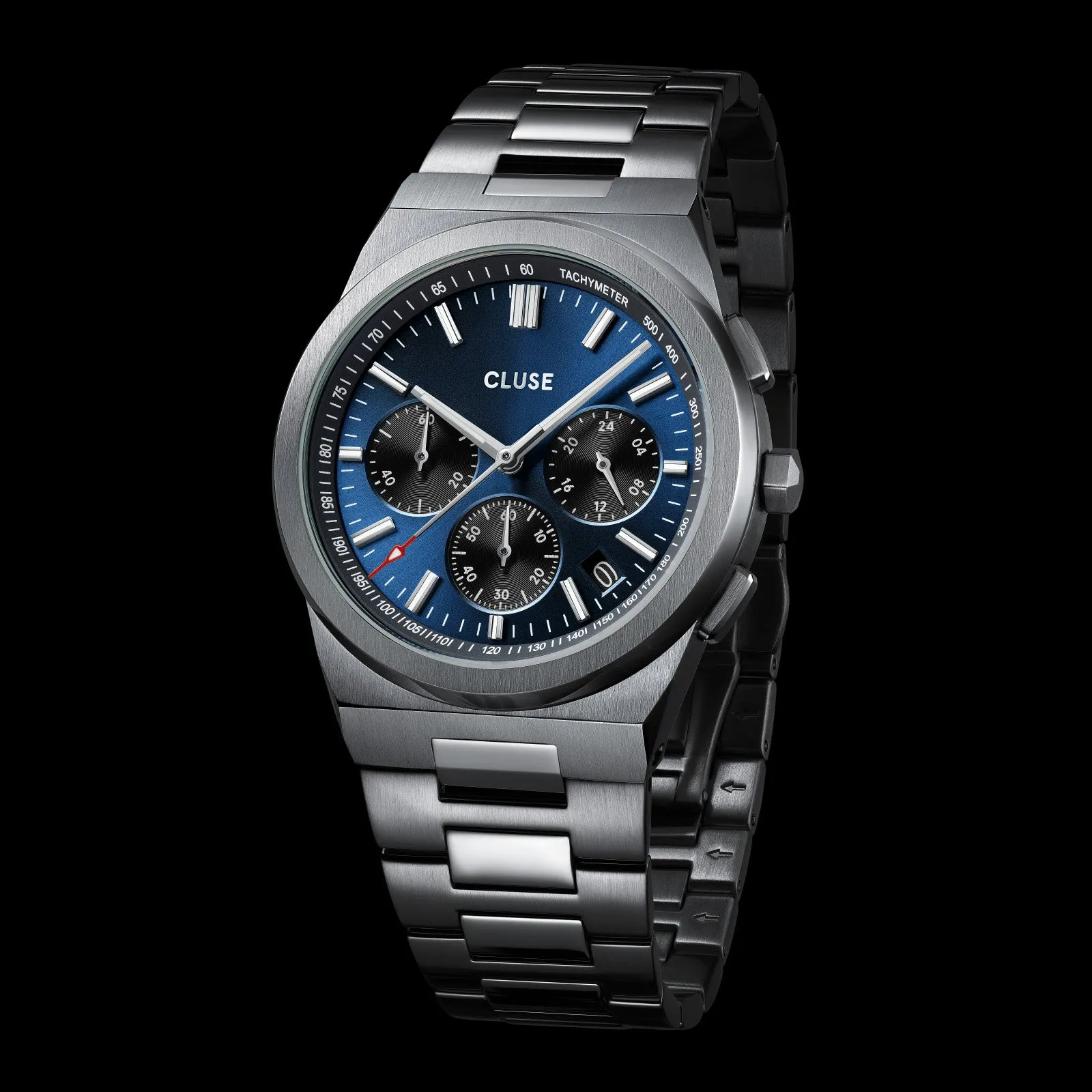 Vigoureux Chrono Steel Dark Blue, Silver Colour