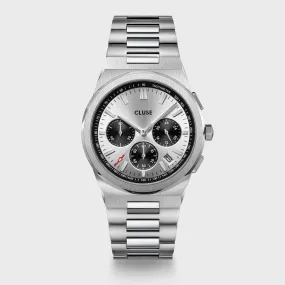 Vigoureux Chrono Steel Silver and Black, Silver Colour